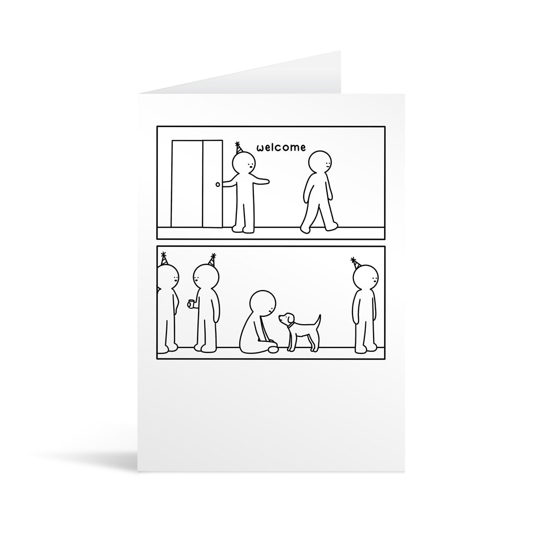 Puppy Party Greetings Card