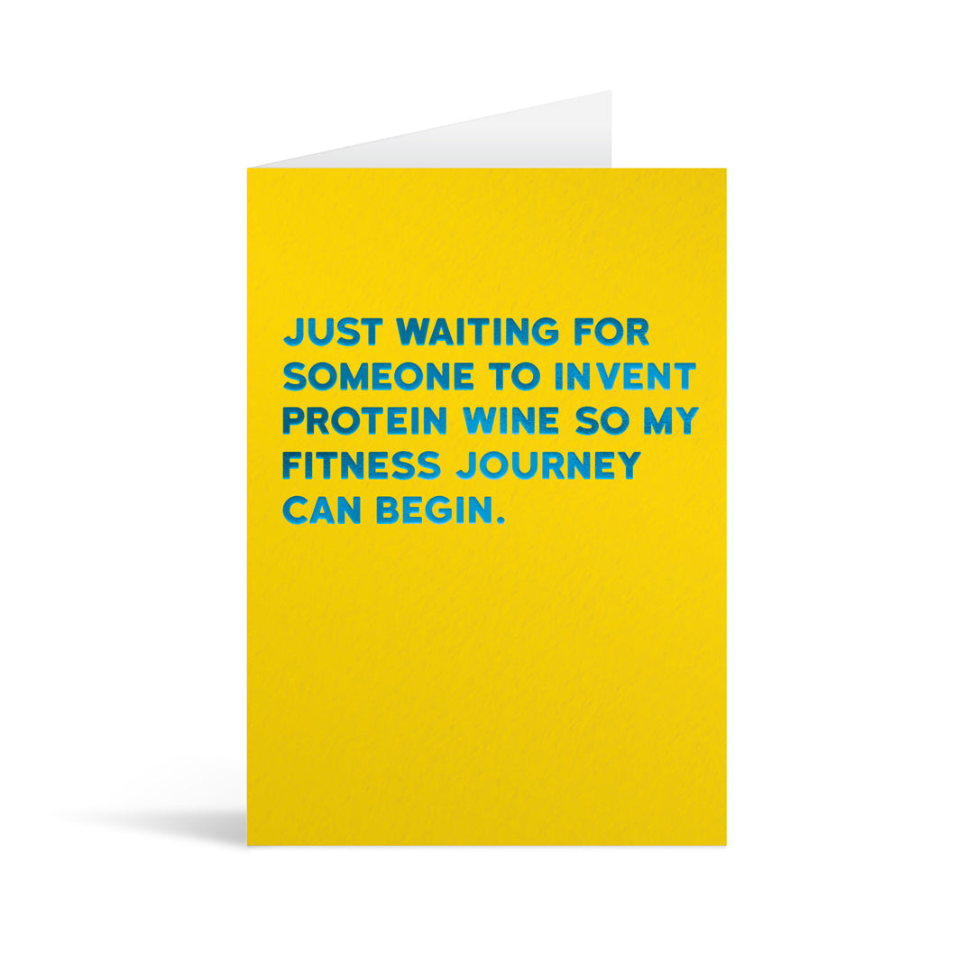 Protein Wine Greetings Card