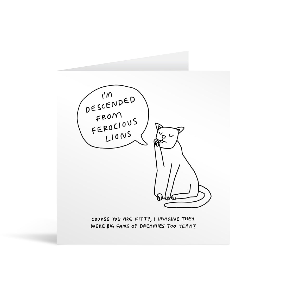 Ferocious Lions Greeting Card