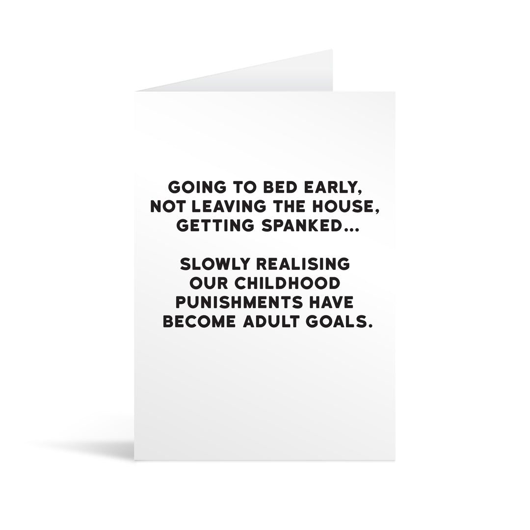 Adult Goals Greeting Card