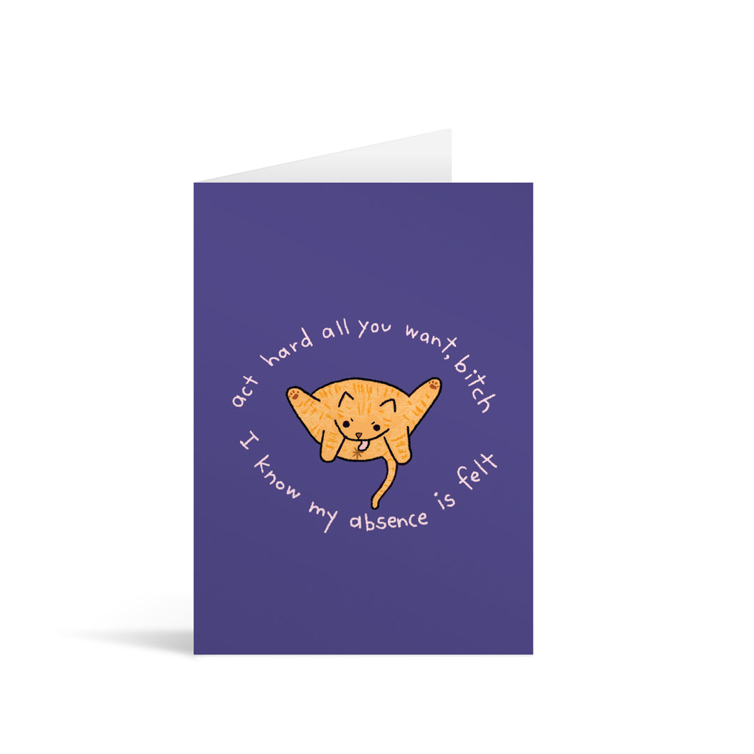 Act Hard Greeting Card