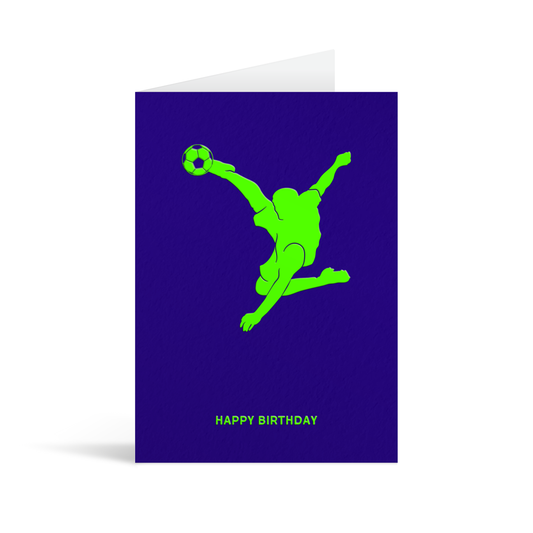 Football Dark Blue Birthday Card