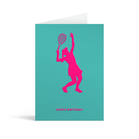 Tennis Teal Birthday Card