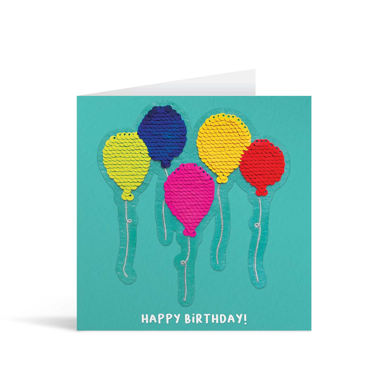 Balloons Sequin Birthday Card