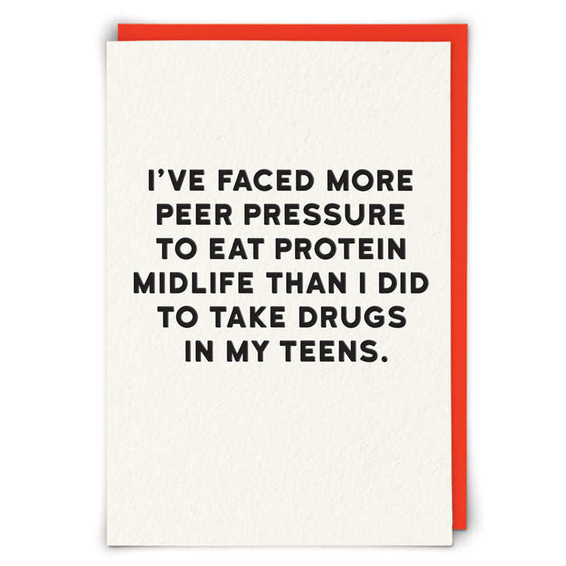 Protein Pressure Greeting Card