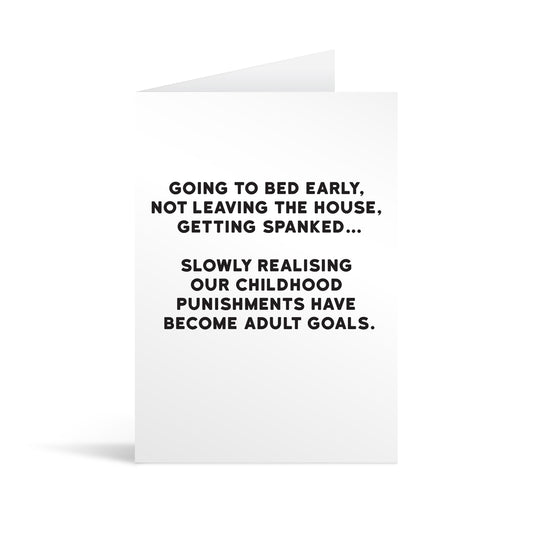 Adult Goals Greeting Card