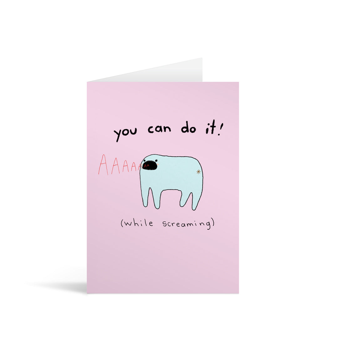 Supportive Scream Greeting Card