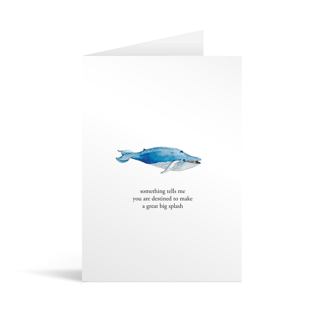 Big Splash Whale Greeting Card