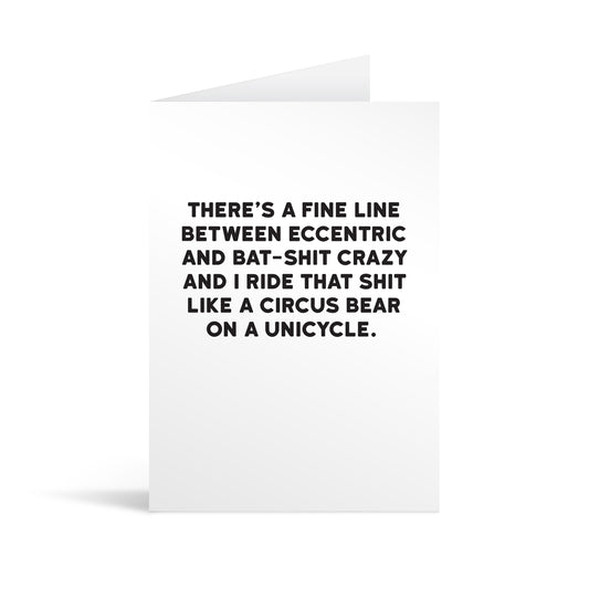Unicycle Greeting Card
