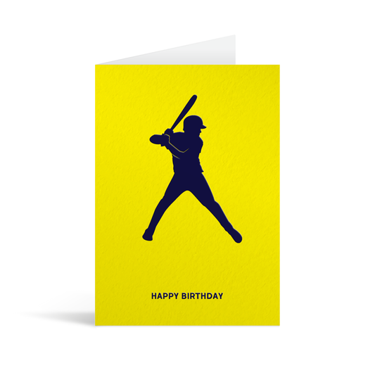 Baseball Yellow Greeting Card