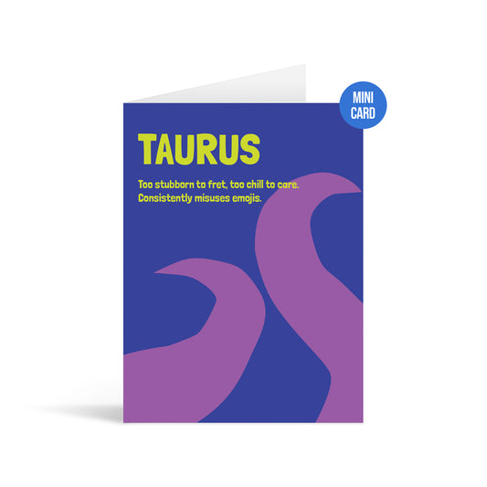 Taurus Zodiac Greeting Card