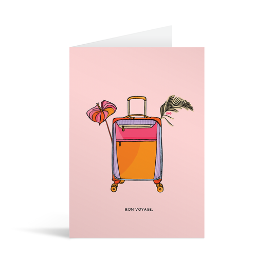 Bon Voyage Gold Foiled Greeting Card